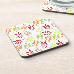 Colourful Autumn Leaves in Warm Tones Coaster