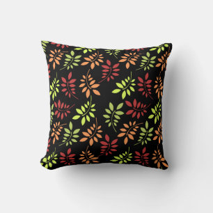 Colourful Autumn Leaves in Warm Tones Cushion