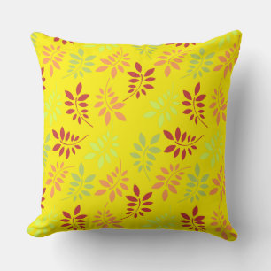 Colourful Autumn Leaves in Warm Tones Cushion