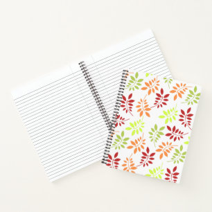 Colourful Autumn Leaves in Warm Tones Notebook
