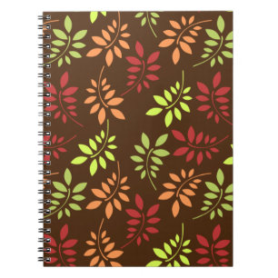 Colourful Autumn Leaves in Warm Tones Notebook