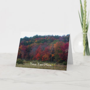 Colourful Autumn Leaves Nature Photo Card
