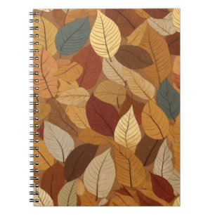 Colourful autumn leaves notebook