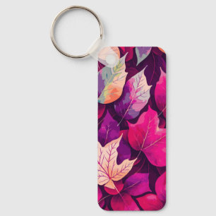 Colourful Autumn Leaves Pattern-68218 Key Ring