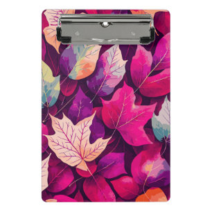 Colourful Autumn Leaves Pattern-68218 Mini Clipboard