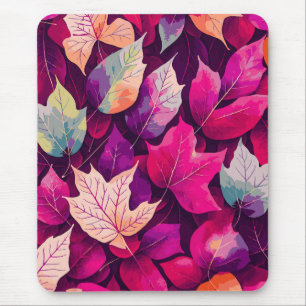 Colourful Autumn Leaves Pattern-68218 Mouse Pad