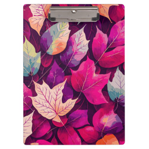 Colourful Autumn Leaves Pattern Clipboard