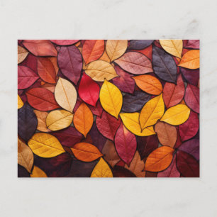 Colourful Autumn Leaves Postcard
