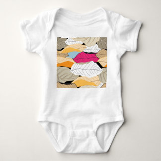 Colourful autumn leaves, seamless pattern. baby bodysuit