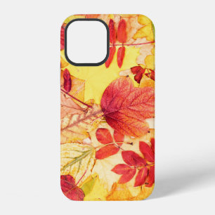 Colourful autumn leaves. Tree fallen leaf pattern. iPhone 12 Case