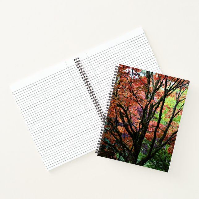 Colourful Autumn Maple Tree Notebook (Inside)