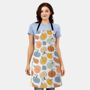 Colourful Autumn Pumpkins Pattern Apron