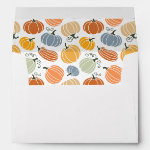 Colourful Autumn Pumpkins Pattern Envelope