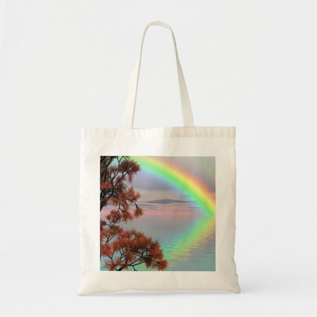 Colourful Autumn Rainbow Reflection Tote Bag (Front)
