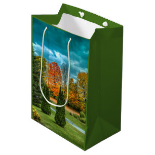 Colourful Autumn Scenic Photo Medium Gift Bag