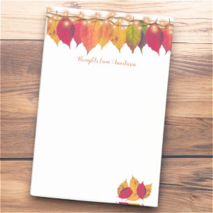 Colourful Autumn Seasonal Leaves Firefly Lights Post-it Notes
