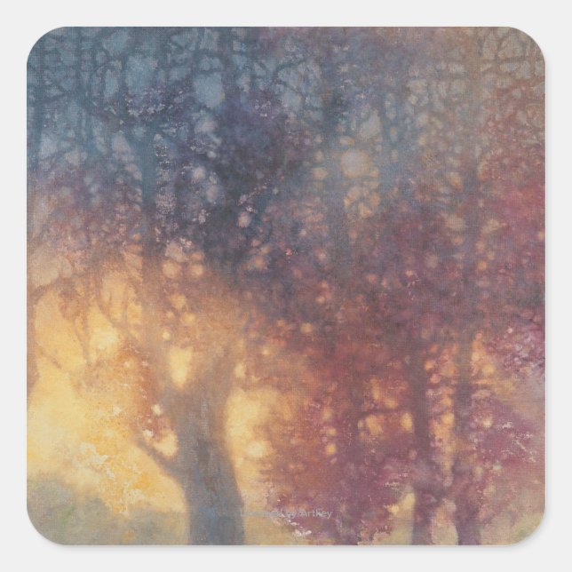 Colourful Autumn Square Sticker (Front)