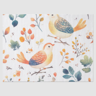Colourful Autumn Watercolor Turkey - Joyful Feathe Tissue Paper
