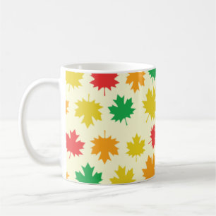 Colourful Autumnal Leafs - Nature Pattern Coffee Mug