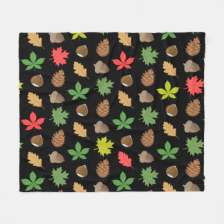 Colourful Autumnal Season - Nature Pattern Fleece Blanket