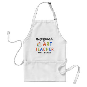 Colourful Awesome Art Teacher Standard Apron