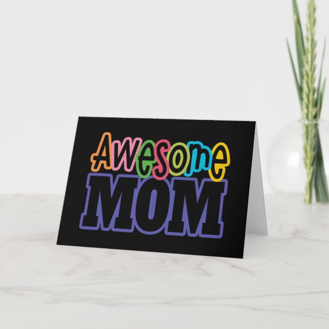 Colourful Awesome Mum Mother's Day | Greeting Card (Front)