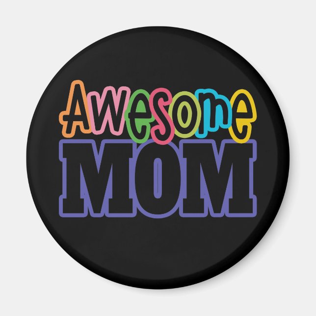 Colourful Awesome Mum Mother's Day | Magnet (Front)