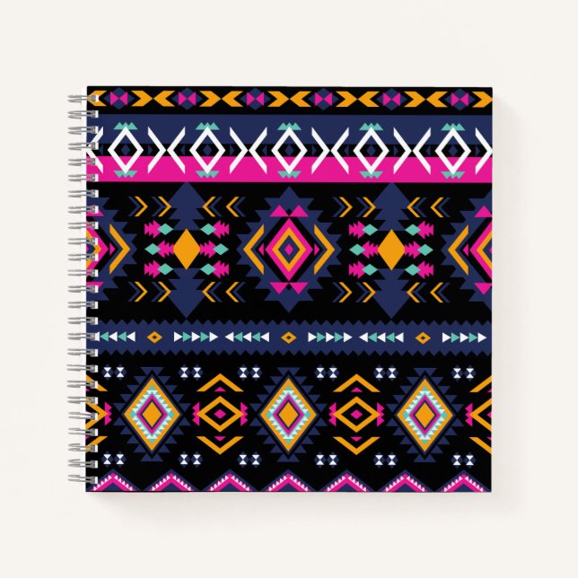 Colourful Aztec Notebook (Front)