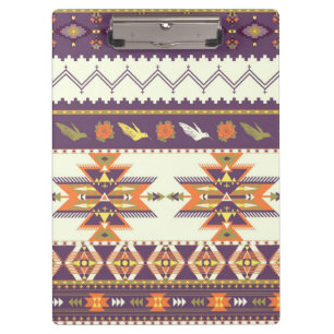 Colourful aztec pattern clipboard