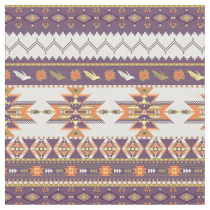 Colourful aztec pattern fabric