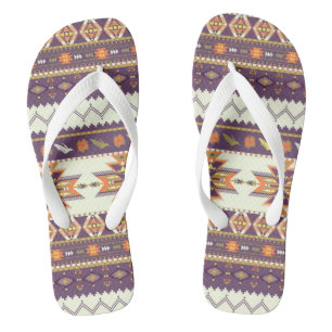 Colourful aztec pattern jandals