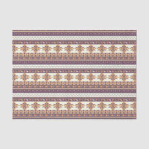 Colourful aztec pattern tissue paper