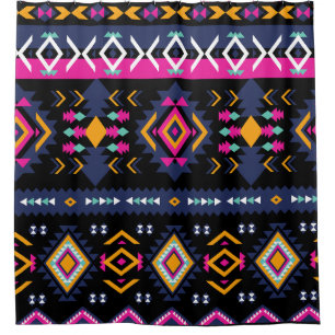 Colourful Aztec Shower Curtain
