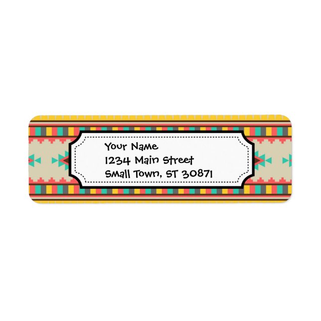 Colourful Aztec Tribal Native American Diamonds (Front)