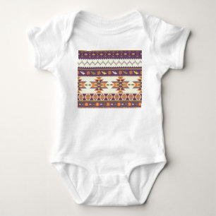 Colourful Aztec: vibrant seamless pattern. Baby Bodysuit
