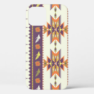 Colourful Aztec: vibrant seamless pattern. iPhone 12 Case