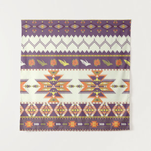 Colourful Aztec: vibrant seamless pattern. Tapestry