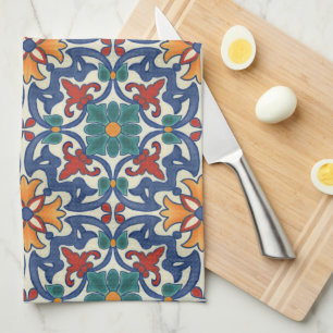 Colourful Azulejos Pattern  Tea Towel