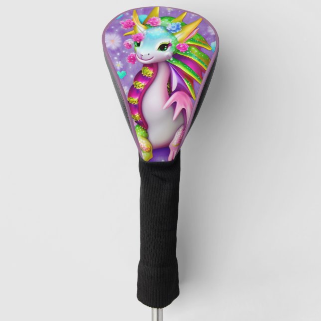Colourful Baby Dragon  Golf Head Cover (Front)