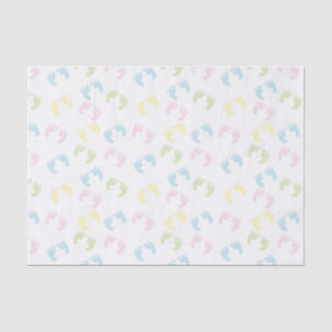 Colourful Baby Foot Prints Tissue Paper