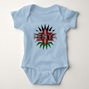 Colourful Baby Kids Kenya Hakuna Matata Flag Baby Bodysuit