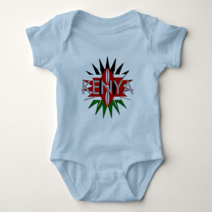 Colourful Baby Kids Kenya Hakuna Matata Flag Bodysuit