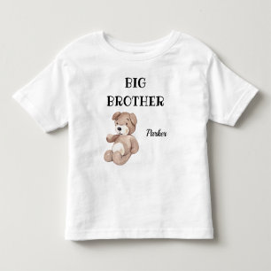 Colourful Baby Shower Big Brother 2T to 5-6T Boy Toddler T-Shirt