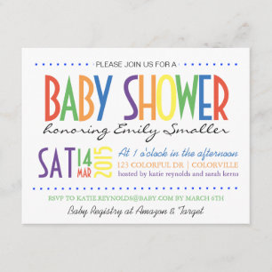 Colourful Baby Shower Invitation