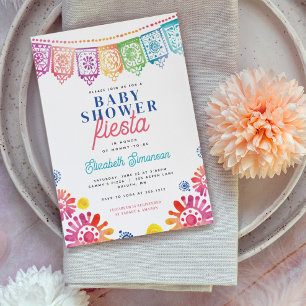 Colourful Baby Shower Mexican Fiesta Baby Shower Invitation