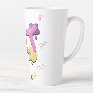 Colourful Back to School Art Design. Latte Mug