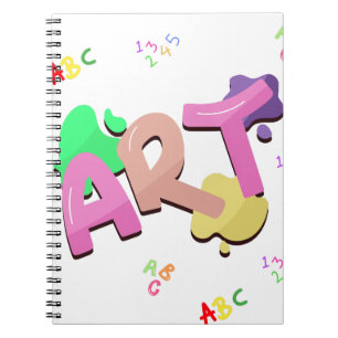 Colourful Back to School Art Design. Notebook
