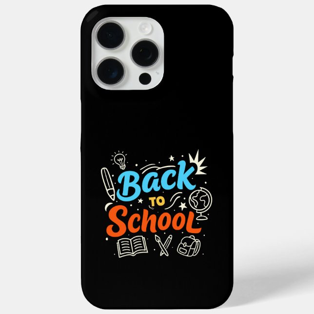 Colourful Back to School Typography Design Case-Mate iPhone Case (Back)