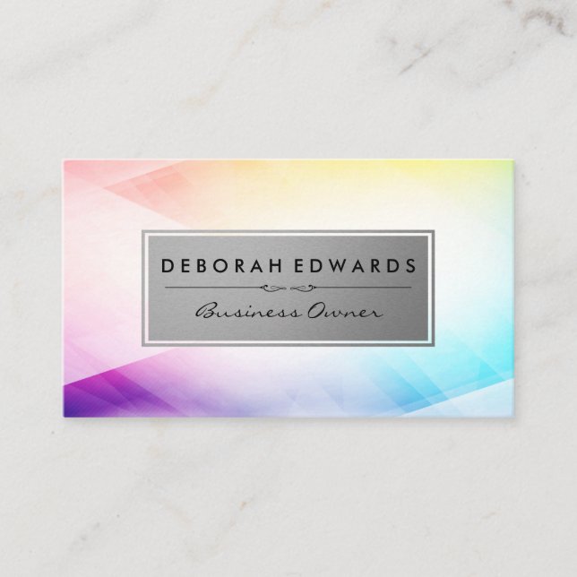 Colourful Background Abstract Modern Business Card (Front)