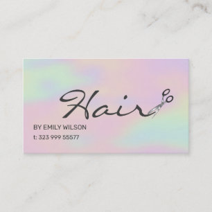 Colourful Background And Scissors Business Card